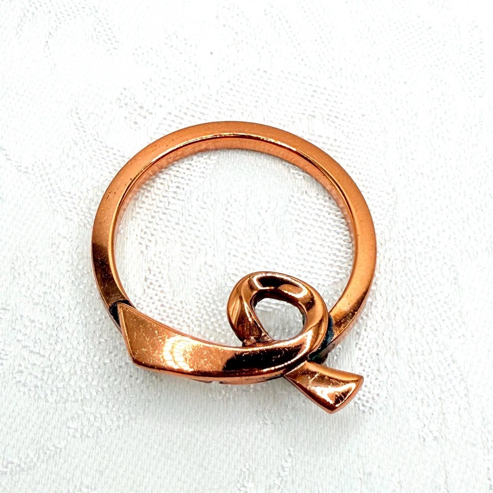 Vintage 1950s Renoir Copper Modernist MCM Circle Of Love Devotion 1.5'' Pin